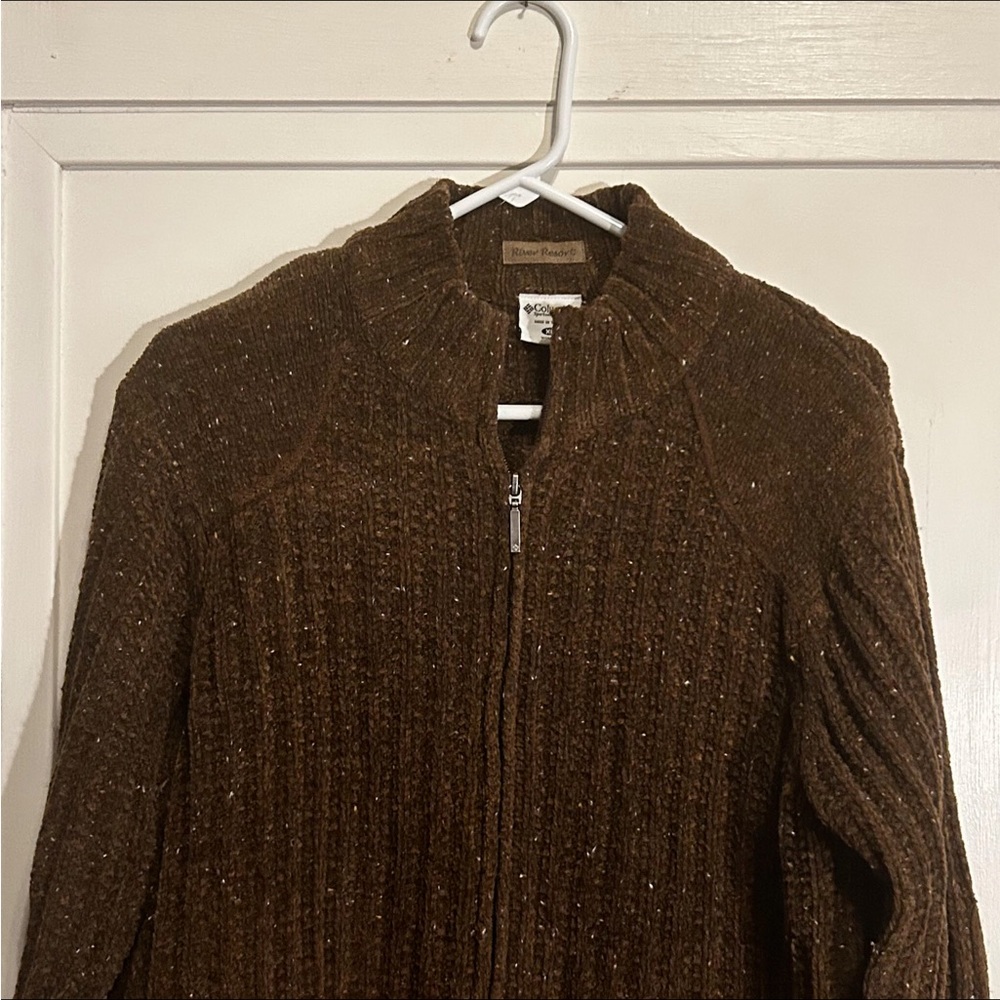 Columbia Women’s Knit Cardigan Sweater Zip Up River Run Outdoor size XL